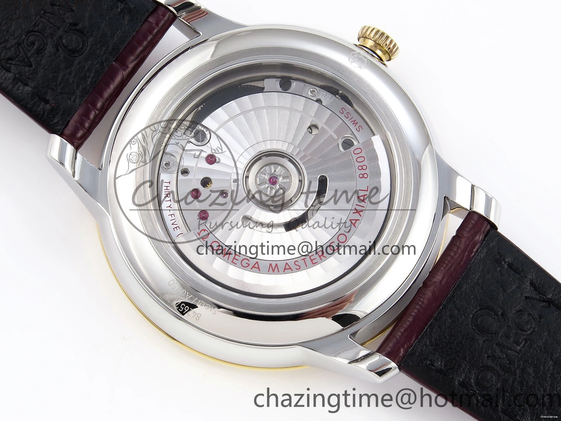 0415 De Ville Date YG MKF 1:1 Best Edition Brown Dial Roman Marker on Brown Leather Strap A OdorResistant 7751